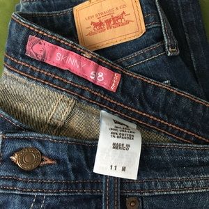 New Levi's Skinny Sz 11 Regular Dark Vintage Wash